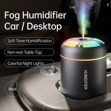 USB Mini Aurora Humidifier RGB Rainbow Night Light Large Mist Volume Quiet Aromatherapy Diffuser Suitable For Car Office Desktop Home - Mist - View 2