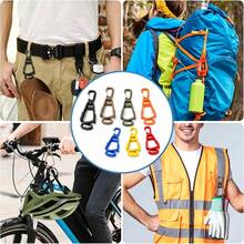 7pcs Mixed Color 8-Shaped Glove Clips With Drawstring Storage Bag, Plastic Carabiner Glove Hooks, Portable Work Glove Storage Clips, Suitable For Outdoor, Gardening, Hiking, Construction - Multicolor - View 10