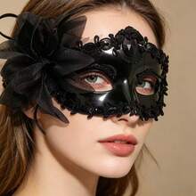 1PC Lace Floral Eye Mask For Party, Ball, Festival Costume, Suitable For Party, Ball, Graduation Party, Music Festival, Halloween Costume - Multicolor - View 2