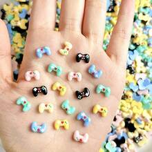 20/50/100pcs Mini Game Controller Resin Charms, Colorful Cartoon Controller Cream Glue DIY Material, Flat Back 3D Decorative Patches - Random Mix - Super Mini Handle Hybrid - View 10
