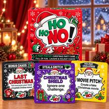 HO HO NO! Christmas Party Card Game, Funny Holiday Challenge Game For Family And Friends, Fast-Paced Group Game, Christmas Gift And Stocking Stuffer - Red - View 4