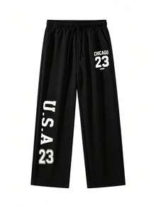 Men's Spring/Autumn Casual Fashion Straight Leg Long Pants Outdoor Sports Minimalist - Black - View 5