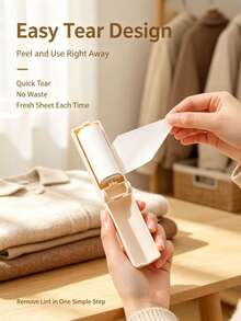 1pc Mini Foldable Lint Remover, 180° Rotating Sticky Roller, With Dust Cover And Replaceable Paper Core, Easy To Tear Off Glue Portable Lint Remover, Suitable For Clothes, Pet Hair, Dust And Fluff Cleaning, Suitable For Home, Travel Office Use - Multi-color - View 8