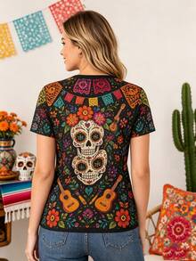 Plus Size Sleep Tops - Multicolor - View 2