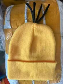1Pc 12 Constellation Custom Knit Beanie, Unique Tentacle Design Cuffed Winter Hat, Fashion Hip‑Hop Warm Acrylic Cap For Men Gift - Yellow - View 10