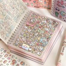 1000+ Cute Mini Pattern Mixed Materials Sticker Book, Asymmetrical Shaped, Glitter, Various Adorable Doodle Patterns, Suitable For Scrapbooking And Journal Decoration,School Supplies,Back To School - one-size - View 12