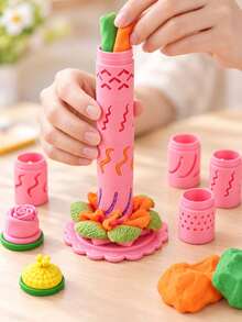 Modular Clay Bloom Maker,With Clay Tools,DIY Clay Flower Maker Kit,Flower Tower Clay Extruder Mold Set,Plastic Mold,DIY Bouquet Making,Handmade Flower Craft,Suitable For Modeling Dough,Clay,Gifts For Craft Enthusiasts,Christmas Gifts,Party Favors - Multicolor - View 3