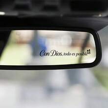 Spanish With God, Everything Is Possible Car Rearview Mirror Vinyl Stickers – Self-Adhesive And Durable, Versatile Decorative Decals Suitable For Cars, Laptops, Water Cups, And Glass Windows - 01 - View 6