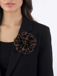Women's Daily Party Outfit Leopard Print Brooch Corsage Accessory For Hat And Dress - Leopard Print - View 1