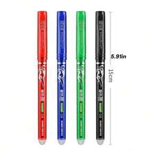 3pcs/4pcs Erasable Neutral Pens (Black/Red/Blue/Green 4 Colors Ink Refills Optional), 0.5mm Tip - Thermal Magic Erasable Ballpoint Pens, Convenient For Correcting And Modifying Student Creative Learning Stationery, Suitable For Note-Taking, Pricing, Highlighting, Learning Rewards, School Supplies, Drawing Tools Magic Pens, Perfect For Back To School, Christmas, Holiday Gifts - Multiple Styles - View 6