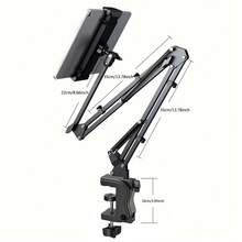 xnyocn 360° Rotating Carbon Steel Tablet And Phone Stand-Heavy-Duty Arm, Bedside Or Desktop Use, Multi-Angle Adjustable, Ideal For Work, Gaming, And Watching Movies - View 7