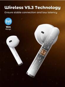 TWS Earbuds Wireless Bluetooth Earphones White Design Built-In Microphone Clear Call Quality Comfortable Ear Stem Design Compatible With All Mobile Devices Suitable For Fitness Running Daily Use - Multicolor - View 6