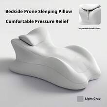 1pc Ergonomic Wedge Pillow For Prone Position, Multi-Position Memory Foam Support Cushion With Removable Washable Zipper Cover And Non-Slip Base; Relieves Pressure On Spine, Neck, Hips And Back, Corrects Body Posture, Suitable For Gaming, Reading, Sleeping And Leg Elevation - 1PC - View 1