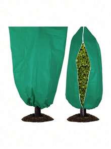 Plant Frost Protection Cover, Tree & Shrub Frost Blanket, Shrub & Flower Protection Cover, Green Non-Woven Fabric Winter Tree Frost Blanket, Reusable Zippered Plant Jacket, Durable Breathable Fabric Seasonal Plant Care, Tree Protection Wrap Bag - Multicolor - View 2