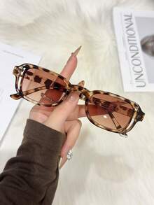 1/4 Pair Women's Fashion Glasses, Geometric Pattern Frame, Retro Style, Suitable For Vacation, Party, Daily Wear, Fits All Face Shapes. - Multicolor - View 10