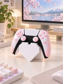 Lezhan – Pixel Heart-Style Game Controller Stand For PS-4/PS-5 – Cute Pixel-Art Heart Display Stand, Gaming Desk Accessory, Stable Non-Slip Base, Desktop Decor; Stand Only; The Perfect Gift For Gamer Boyfriends Or Girlfriends. - View 7