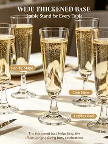 22/11/6/1pc 5.5oz Plastic Champagne Flutes, Reusable, Modern & Elegant, Suitable For Weddings, Parties, Birthdays, New Year - Random Styles - View 9