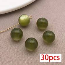 30pcs Resin 10mm Assorted Colors Cat Eye Stone Spacer Beads Round Polished Cat's Eye Loose Beads For DIY Bracelets Necklaces Beading Jewelry Making - Multicolor - View 25