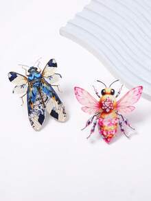 1pc Pastoral Style Creative Niche Design Acrylic Insect Open Ring, Fashion Unique Autumn Vibe For Women - Elegant Insect Ring - View 2