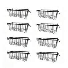 Metal Wire Freezer Organizer Bins 8 Pack, Stackable Chest Freezer Storage Baskets With Foldable Handles, Space Saving Kitchen Organizer - View 11