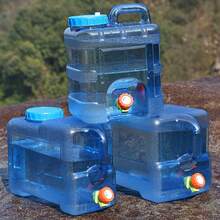 1pc Portable PC Water Tank With Faucet, Outdoor Camping Drinking Water Storage, Blue Water Storage Bucket, 2.99-24.98 L Container - Blue - View 3