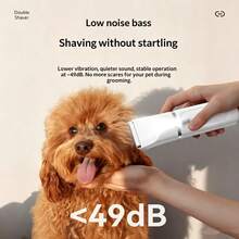 4-In-1 Pet Electric Clipper, Dog Hair Trimmer, Cat & Teddy Dog Electric Grooming Tool, Professional Pet Shaver, Illuminated Pet Hair Clipper - B-White - View 2