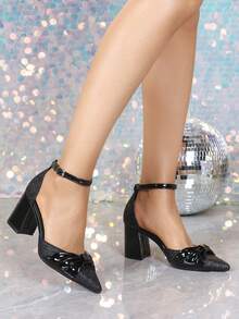 2025 Women's Pointed Toe High Heel Fashion Pumps - Black - View 4