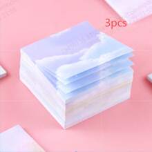 1 Set 50 Sheets/3 Sets 150 Sheets Creative Colorful Starry Sky Sticky Notes, Convenient To Use, High Quality And Affordable, Vibrant Colors, Suitable For Home, Office And Notebooks - one-size - View 11