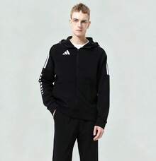 Adidas Jaket olahraga retro klasik rajut unisex baru yang bernapas - Hitam dan Putih - View 5