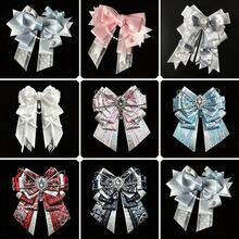 1pc Satin Ribbon Bow Brooch Pin Corsage, Anime Cosplay Fan Support Concert Live Event Lolita Ita Bag Accessory Charm Pendant, Mass-Produced Jirai-Kei Style Decorative Peripheral - A - View 1