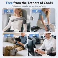 Knee Massager, Electric Knee Warmer, Vibrating Massager, 3-In-1, Shoulder, Leg, Arm Soothing Device, 5000mAh Rechargeable Battery - View 4