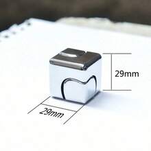 1pc Metallic Power Fidget Cube, Multi-Side Push Slide Finger Puzzle And Handheld Sensory Focus Toy For Teens And Adult Women, Portable Desk Gadget For Classroom, Office, Travel, Back To School, Birthday And Holiday Gift - Multicolor - View 9