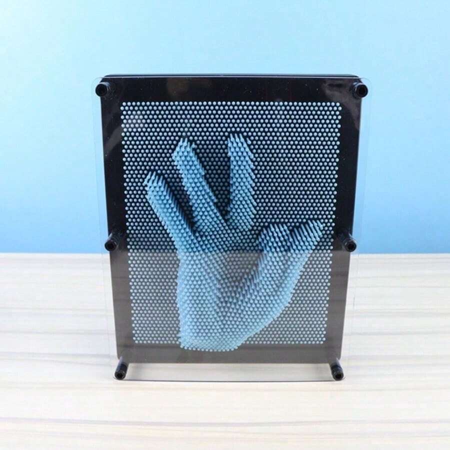 1pc Square Plastic 3D Pin Art Hand Mold - Magic Transformable Pin Sculpture Toy, Personalized Collectible, DIY Mold