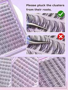 Natural Cluster Eyelash Extension Kit DIY Eyelash Extension Kit C Curl Eyelash Clusters Individual Eyelash Set - C - View 6