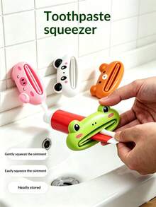 Multicolor Cute Animal-Shaped Plastic Toothpaste Extruder, Slouchy Manual Toothpaste Extruder, Multi-Functional Household And Outdoor Effortless Toothpaste Extruder - Multicolor - View 2