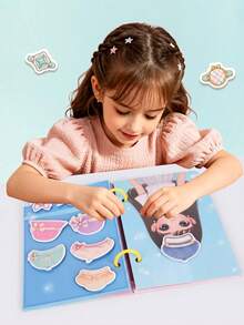 1 Buah Buku Aktivitas Stiker Boneka Kertas Modis DIY untuk Anak Perempuan, Mainan Stiker Boneka Kertas Modis yang Dapat Digunakan Kembali untuk Anak Perempuan, Mainan Kerajinan Aktivitas Edukasi Keterampilan Motorik Halus, Hadiah Ulang Tahun dan Natal untuk Anak Usia 3+ Tahun - MultiWarna - View 9