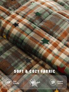 1PC Christmas Plaid Chenille Sofa Cushion Cover, Festive Holiday Pattern Couch Slipcover For Living Room Home Decor, Non-Slip Backing, Pet Friendly, Machine Washable For 1/2/3/4 Seater Sofa - Multicolor - View 4