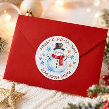 Personalized Christmas Stickers, Customized Name Gift Tags, Santa Claus Gift Tags, Holiday Packaging Stickers, Christmas Eve Gift Box Labels, Holiday Parcel Decoration, Gift Wrapping Accessories, Holiday Party Supplies, Christmas Gift Tags - Multicolor - View 4
