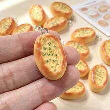 10pcs Cartoon Cheese Bread Resin Pendants - Bread Pendant - View 1