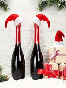 8pcs Mini Red Santa Hats, Small Christmas Hats For Handicrafts, Christmas Party Table Decoration - Multicolor - View 6