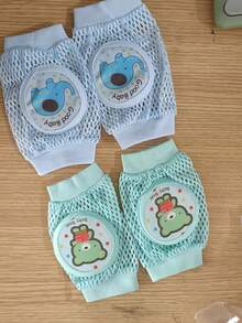 2 Pairs Baby Knee Pads, Infant Walking & Crawling Protective Gear, Children Knee Guards, Mesh Breathable Design - Multicolor - View 8