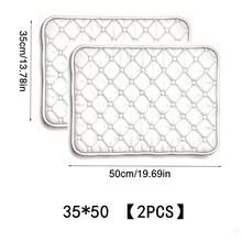 1 pieza/2 piezas Almohadilla lavable antideslizante, absorbente y de secado rápido para orina de hámster/conejo, alfombrilla reutilizable para mascotas, adecuada para mascotas pequeñas en todas las estaciones - Blanco - Ver 11