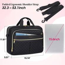 NEWHEY Laptop Bags 15.6 Inch Work Bags For Men & Women Messenger Bag Computer Bag Laptop Briefcase For Business Office College Travel,Khaki - Multicolor - View 5