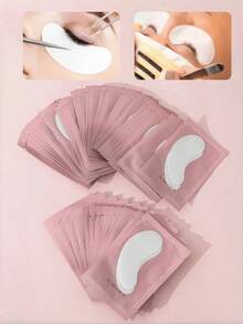 Eyelash Extension Gel Eye Pads, Lint-Free Eye Pads, For Eyelash Extension, Eyelash Extension Tools, Eyelash Extension Isolation Protection Tools - Pink - View 1