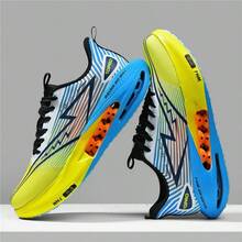 Unisex Speed Racing Running Sneakers Lightweight Thick‑Sole Breathable Sports Shoes Non‑Slip Strong Grip Shock‑Absorbing Outdoor Daily Trainers - Vibrant Orange - View 20