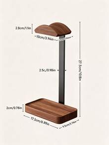 Rosewood Headphone Stand, Desktop Storage Organizer, Stable Weight-Bearing Capacity, Suitable For Most Headphone Models, Beautiful Decorative Item, High-Quality Desktop Decor, Suitable For Office, Bedroom, Living Room Use - View 4