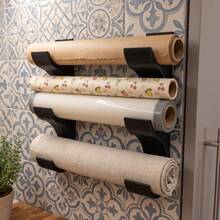 Kitchen Roll Holder Wall Mount, Plastic Wrap Organizer, Aluminum Foil Holder, Parchment Paper Holder, Under Cabinet Foil Dispenser, Cling Film Storage Rack, Kitchen Storage Organizer, Under Cabinet Storage Rack For Kitchen Organization - Multicolor - View 6