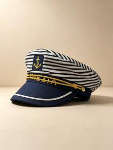 1pc European And American Hot Selling Women Captain Hat Summer Breathable Captain Hat Cosplay Captain Hat Party Costume - Captain's Hat - View 6