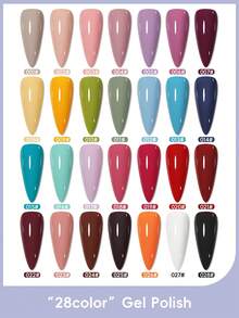 Tingse 28-Grid Amusement Park Gel Nail Polish Set, Gel Nail Art Serbaguna dengan Saturasi Tinggi dan Tahan Lama - MultiWarna - View 9