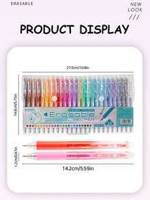 12 buah Pulpen Gel yang Dapat Dihapus, Cocok untuk Menggambar Tangan, Membuat Sketsa, Seni Garis, Menggambar Kreatif, Alat Tulis Siswa, Dapat Digunakan untuk Mencatat, Memberi Nilai Buku Teks, Membuat Jurnal, dan Penggunaan Kantor, Kembali ke Sekolah - Beraneka warna - View 7